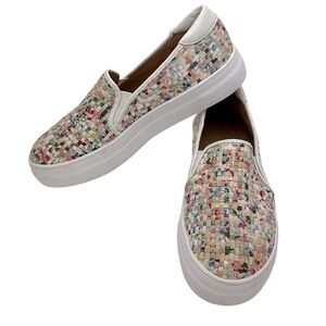 Caslon Alden Fabric Woven Multicolored Sneaker Size 7M Slip On Comfy